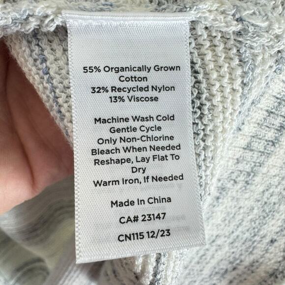 Haven Well Within Gray Cream Organic Cotton Spacedye Open Cardigan Size M - Picture 7 of 7